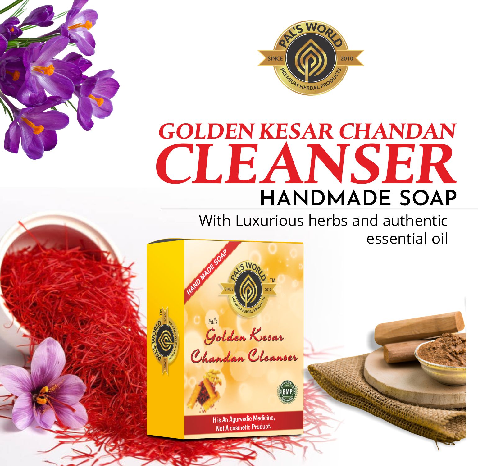 Golden Kesar Chandan Soap 1