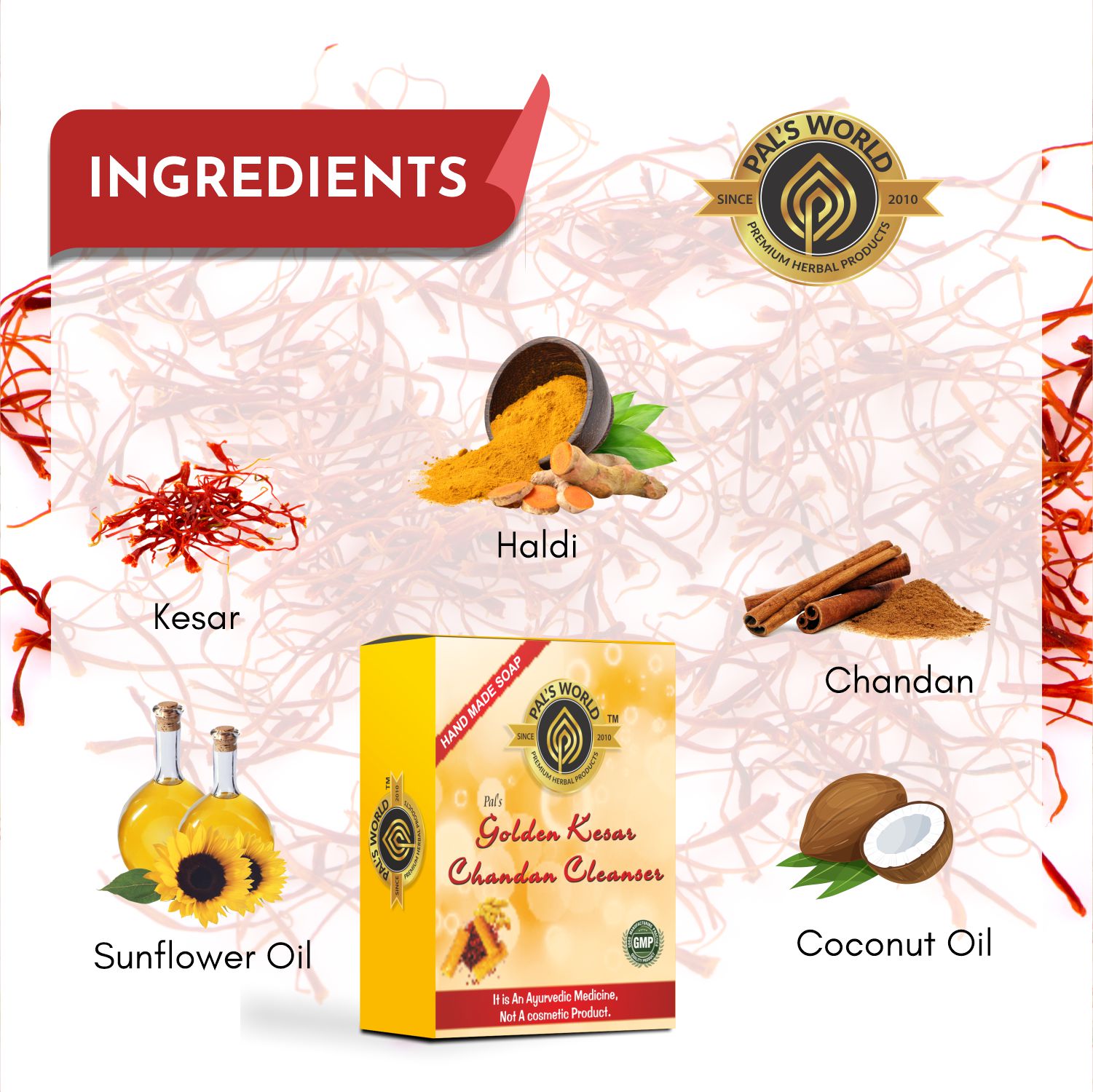 Golden Kesar Chandan Soap 2